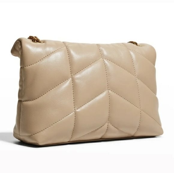 Bolso Puffer mediano beige - Image 3