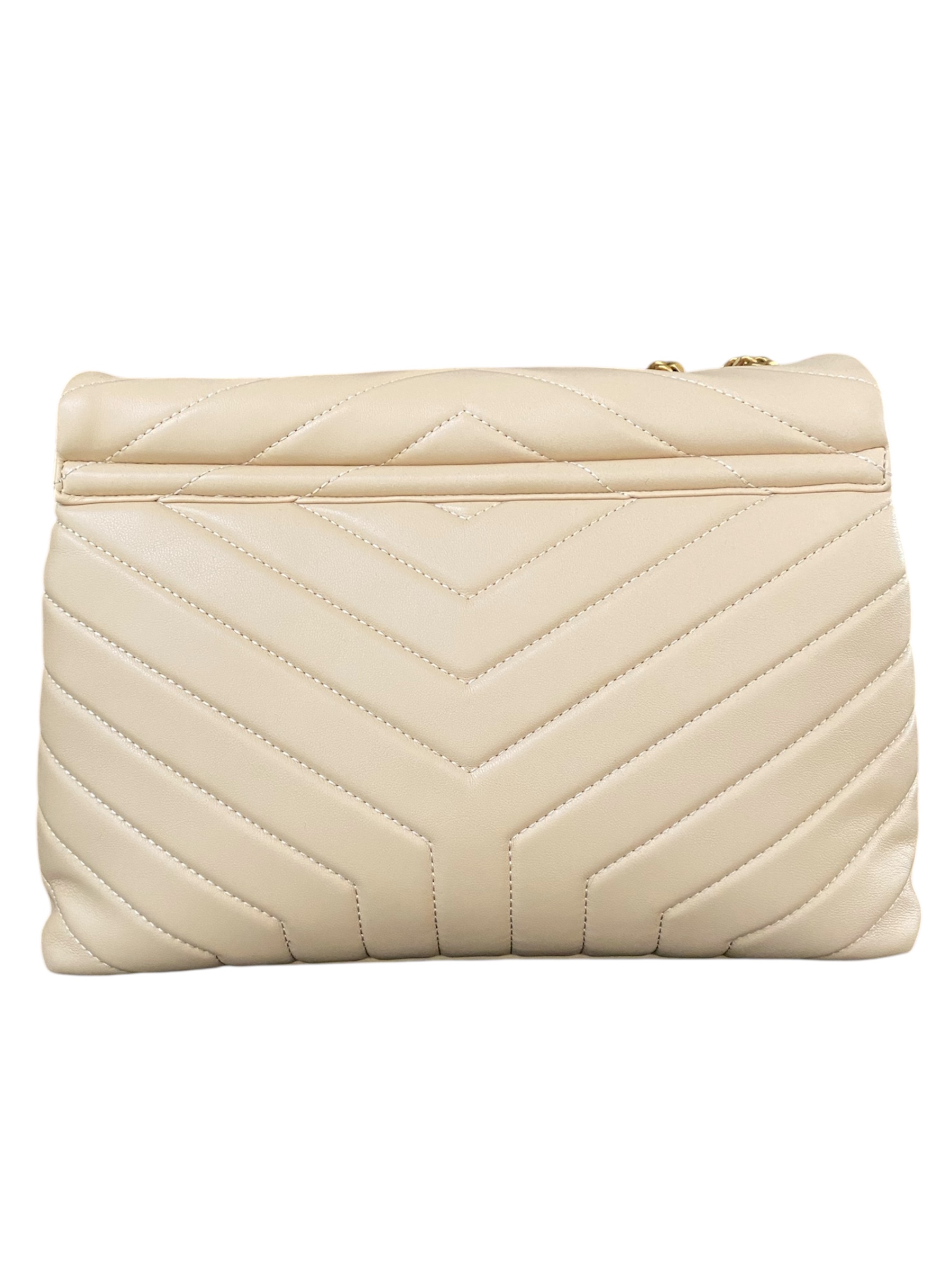 Bolso Puffer acolchonado beige - Image 2