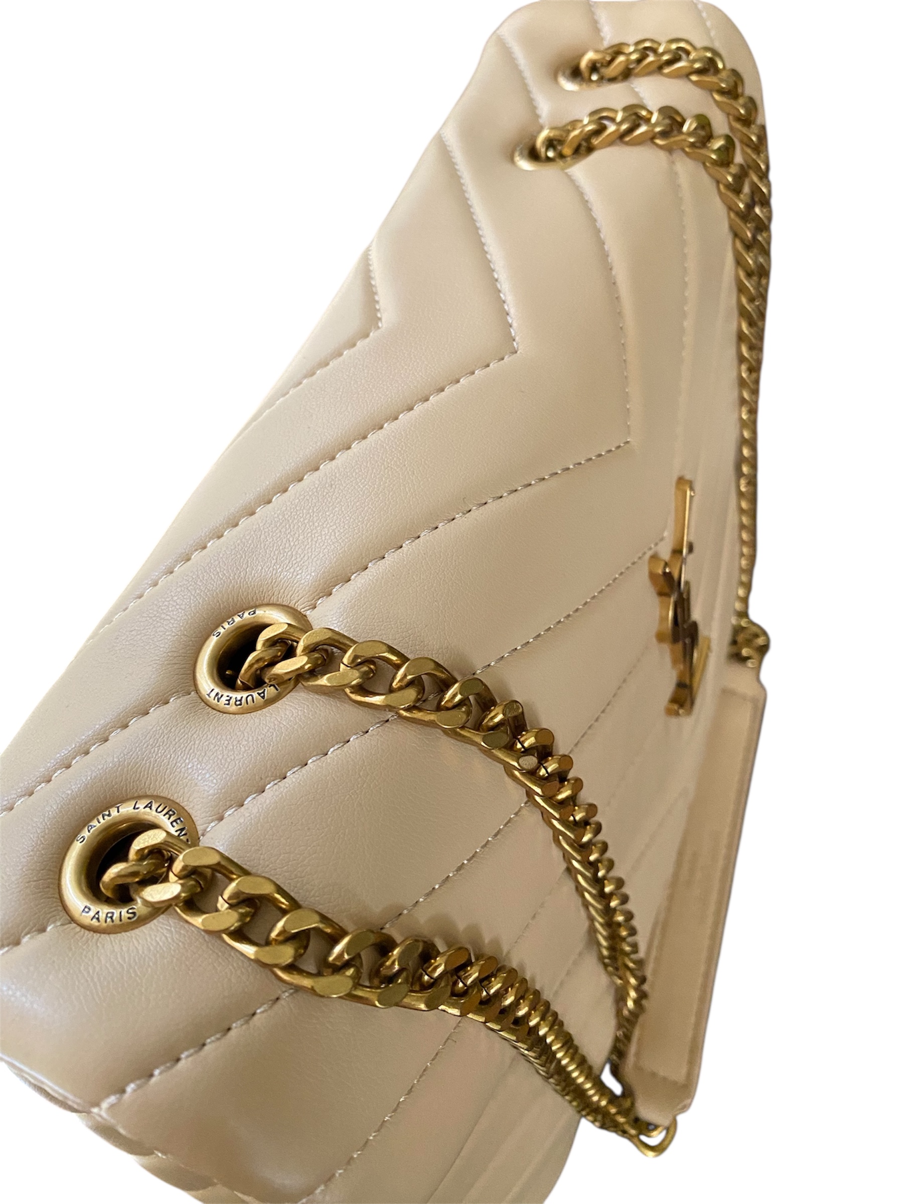 Bolso Puffer acolchonado beige - Image 3