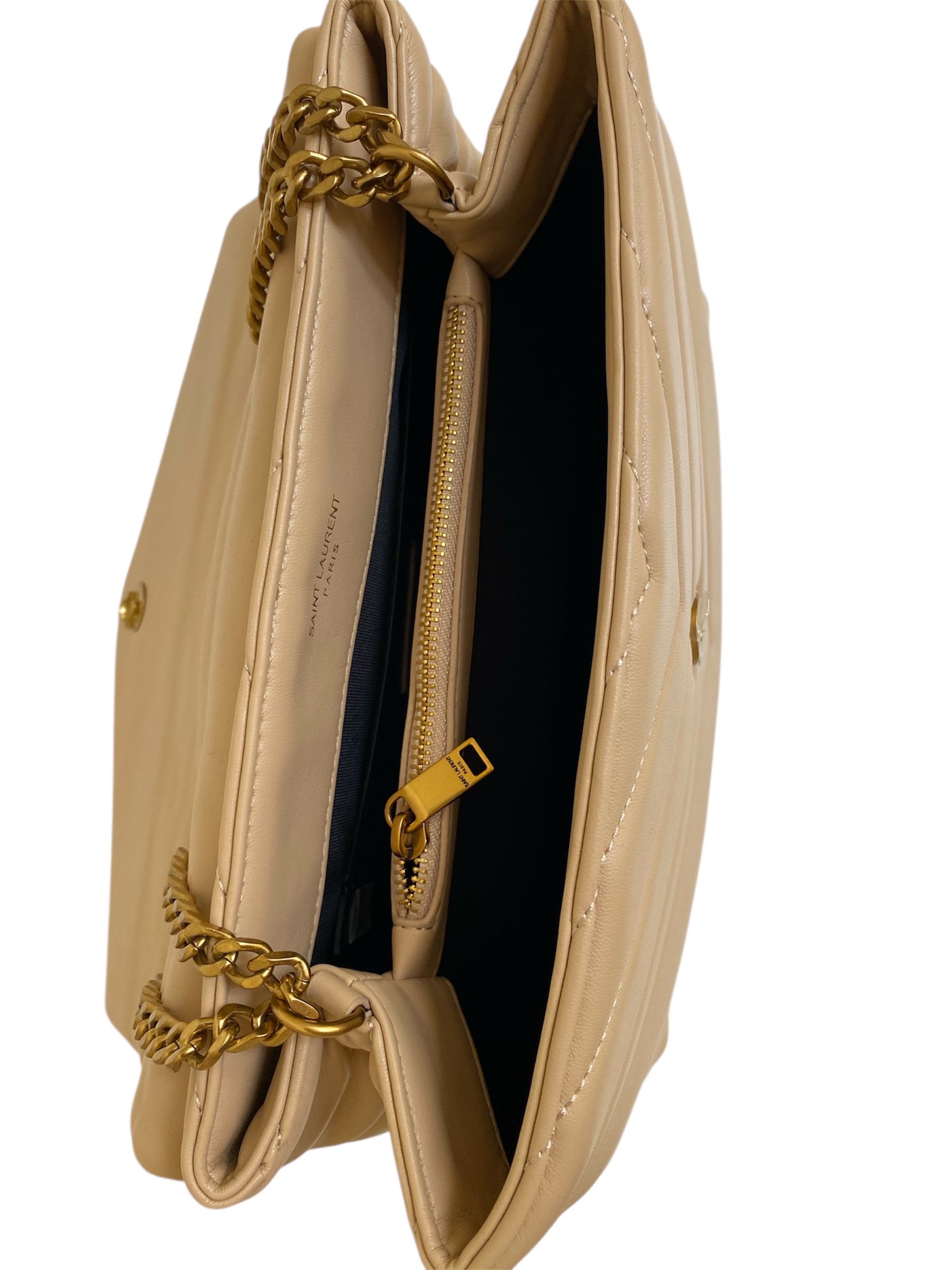 Bolso Puffer acolchonado beige - Image 6